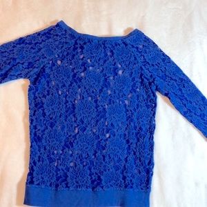 ❌ 5/$20 Blue floral design long mid to 3/4 length